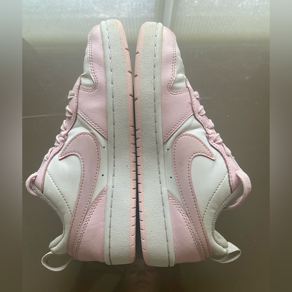 Nike Women's Soft Pink and White Sneakers
